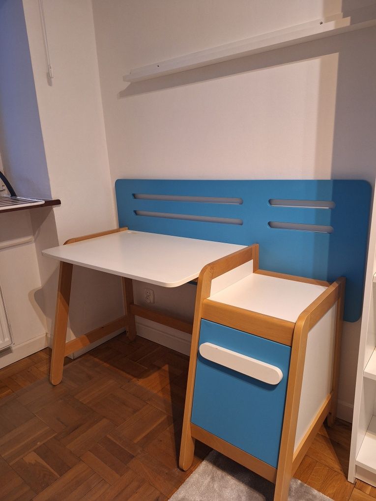 Biurko z szufladami Timoore First niebieskie