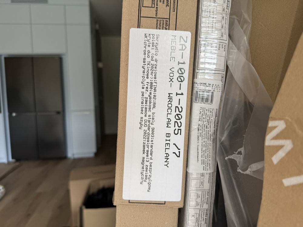 Nowe drzwi do WC VOX Pol-skone RAL bialy 9003 - lewe na zewnatrz
