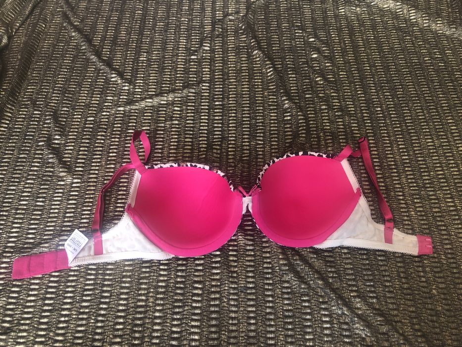 Biustonosz stanik M&S Marks & Spencer 30D 65D panterka różowa koronka