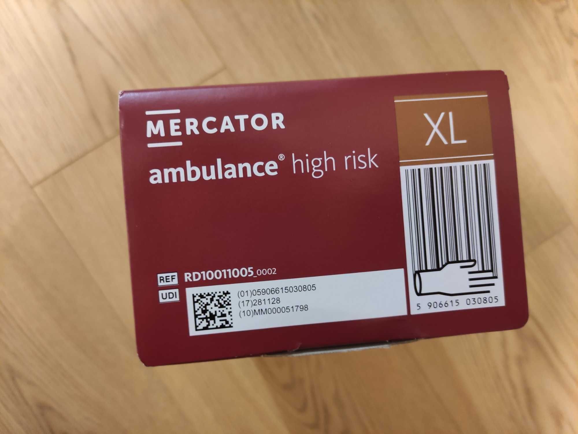 Rękawiczki lateksowe MERCATOR ambulance high risk 2 opak. (100 szt)