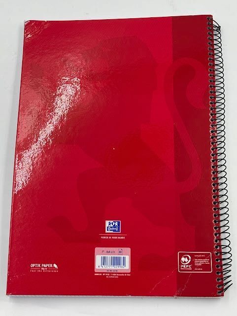 oxford zeszyt spiralny a4 80 kartek kratka 4x4  twarda okładka