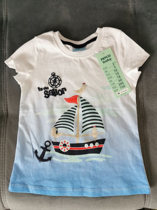 Bluzka z krótkim rękawem, t-shirt - rozmiar 86