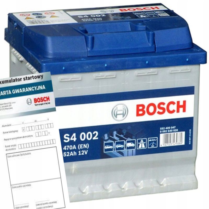 Akumulator Bosch S4/52 Ah 470a 52Ah s4002