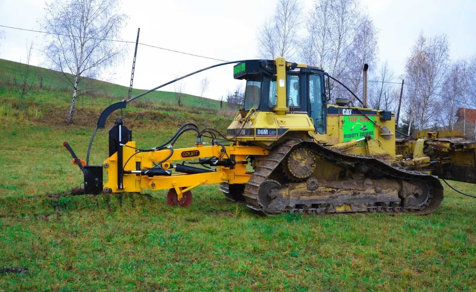 Wynajem Pługoukładacza Goliat Spycharka CATERPILLAR D6N LGP