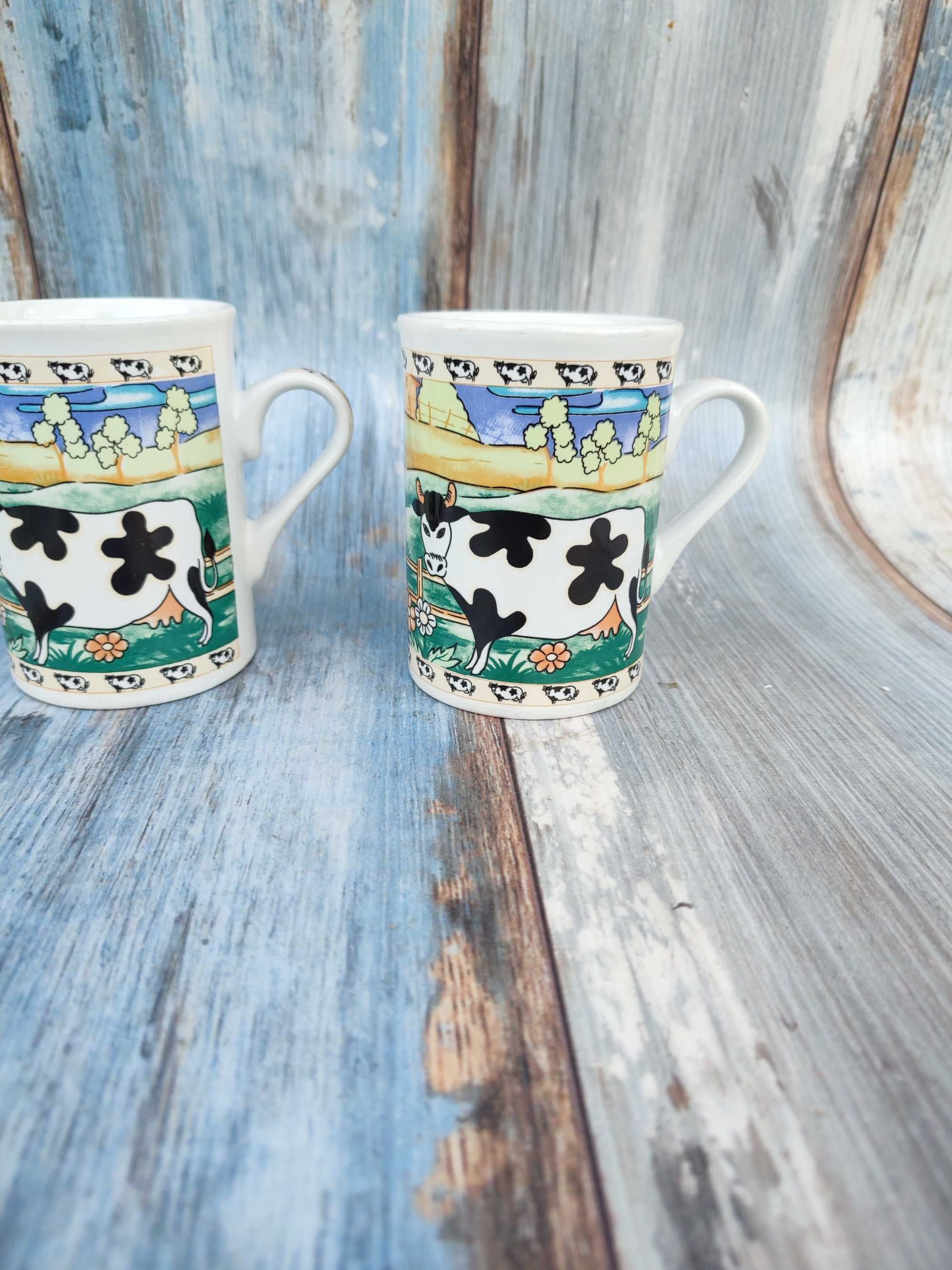 Ceramiczne kubki motyw krowy - design