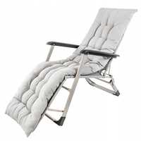 Leżak ogrodowy plażowy składany z poduszką krzesło