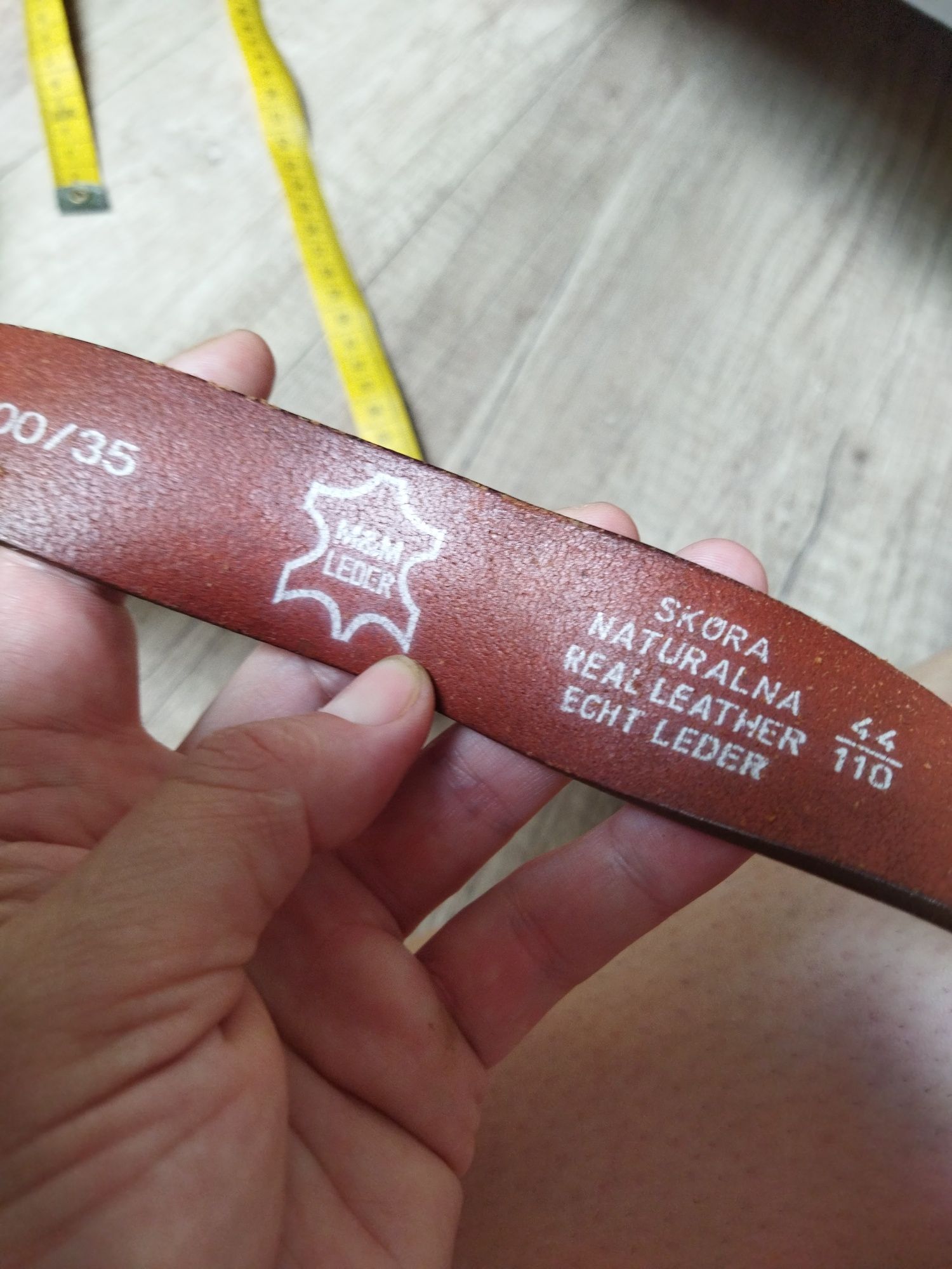 Skórzany,brązowy pas