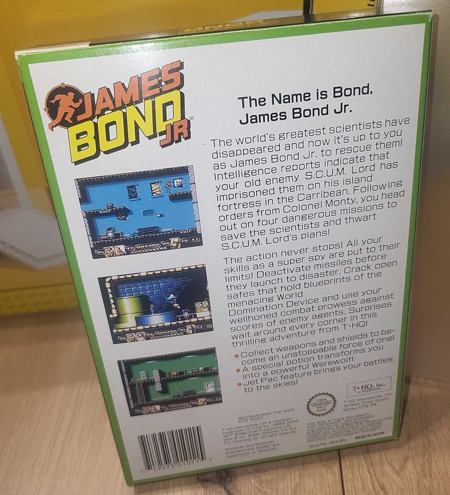 Gra James Bond JR - NINTENDO NES PAL A - BDB- stan Komplet +Protektor