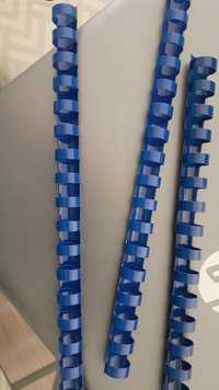 Argolas para encadernação - Lombadas plásticas azuis - novas