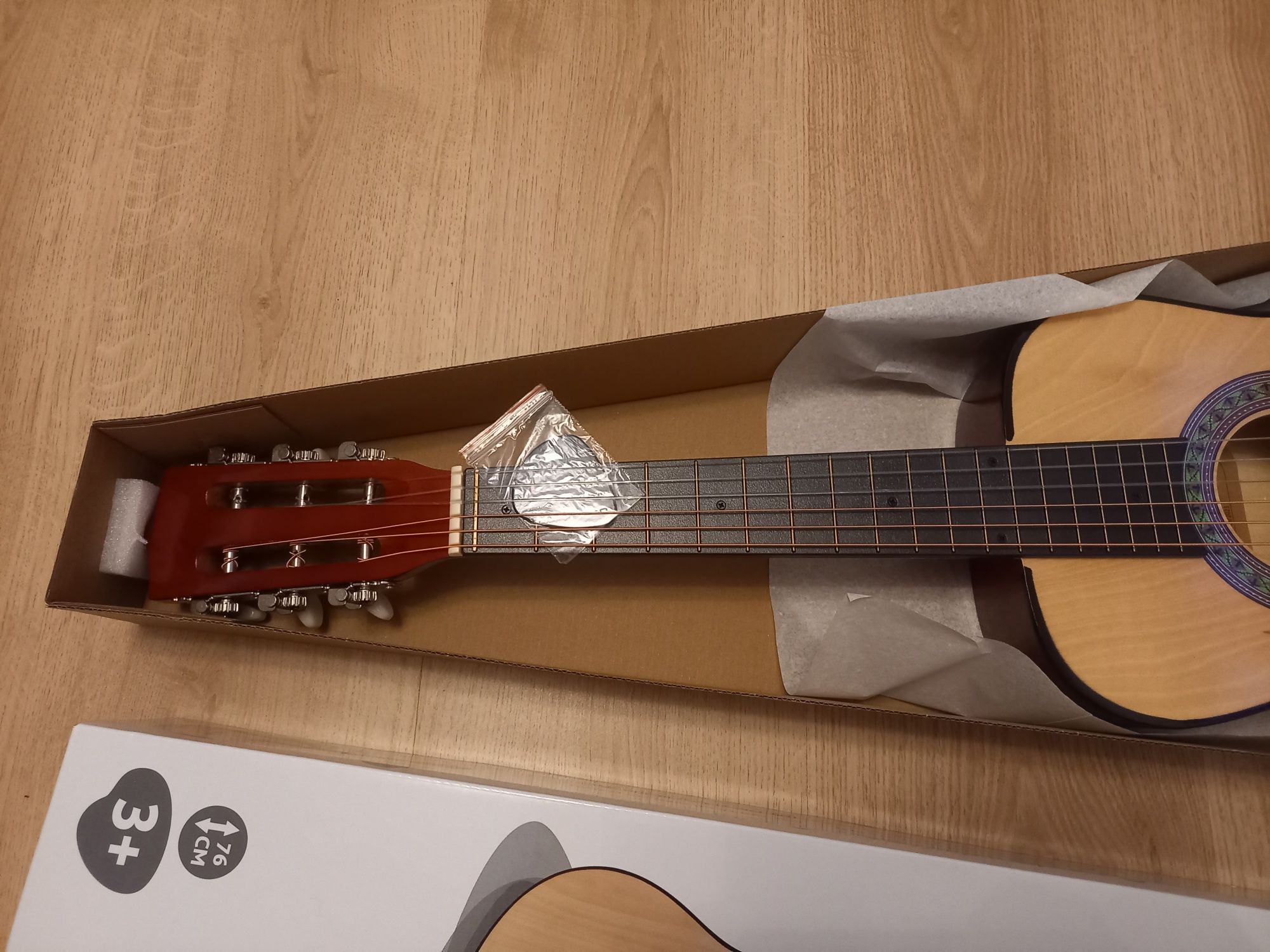 Gitara drewniana 6 strun dla dzieci 76 cm nowa