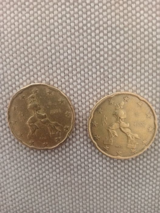 Moedas raras de 20 cêntimos