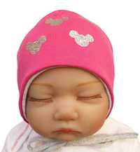 Czapka niemowlęca na podszewce WIOSNA JESIEŃ obwód głowy 38-40