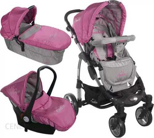 NOWY Wózek Arti Comfort Plus B503 Głęboko Spacerowy+Fotelik Pink/Gray