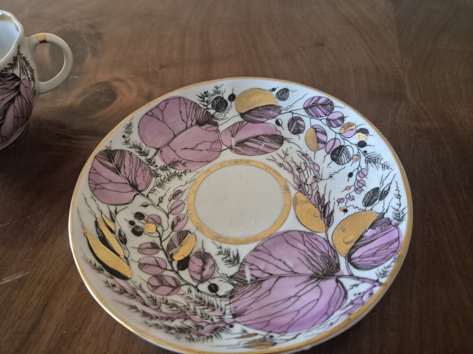 Rosyjska porcelana łomonosow PRL filiżanka talerzyki