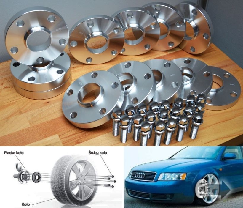 DYSTANSE ADAPTERY DO kół 5x100 5x112 VW Audi A4 A6 A8 A5 - NOWE!