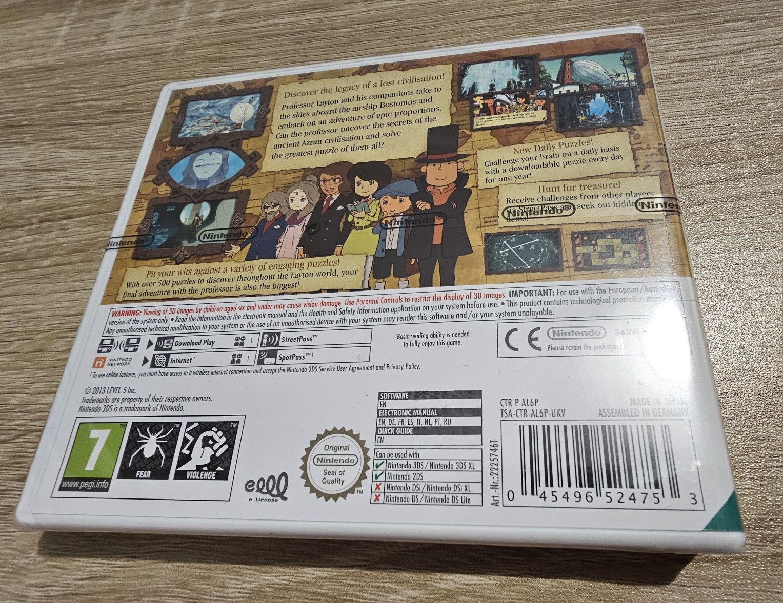 Professor Layton and the azran legacy 3DS nowa w folii