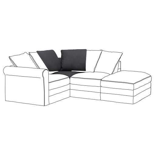 Zestaw Pokryć GRONLID, Sporda ciemnoszary, Ikea
