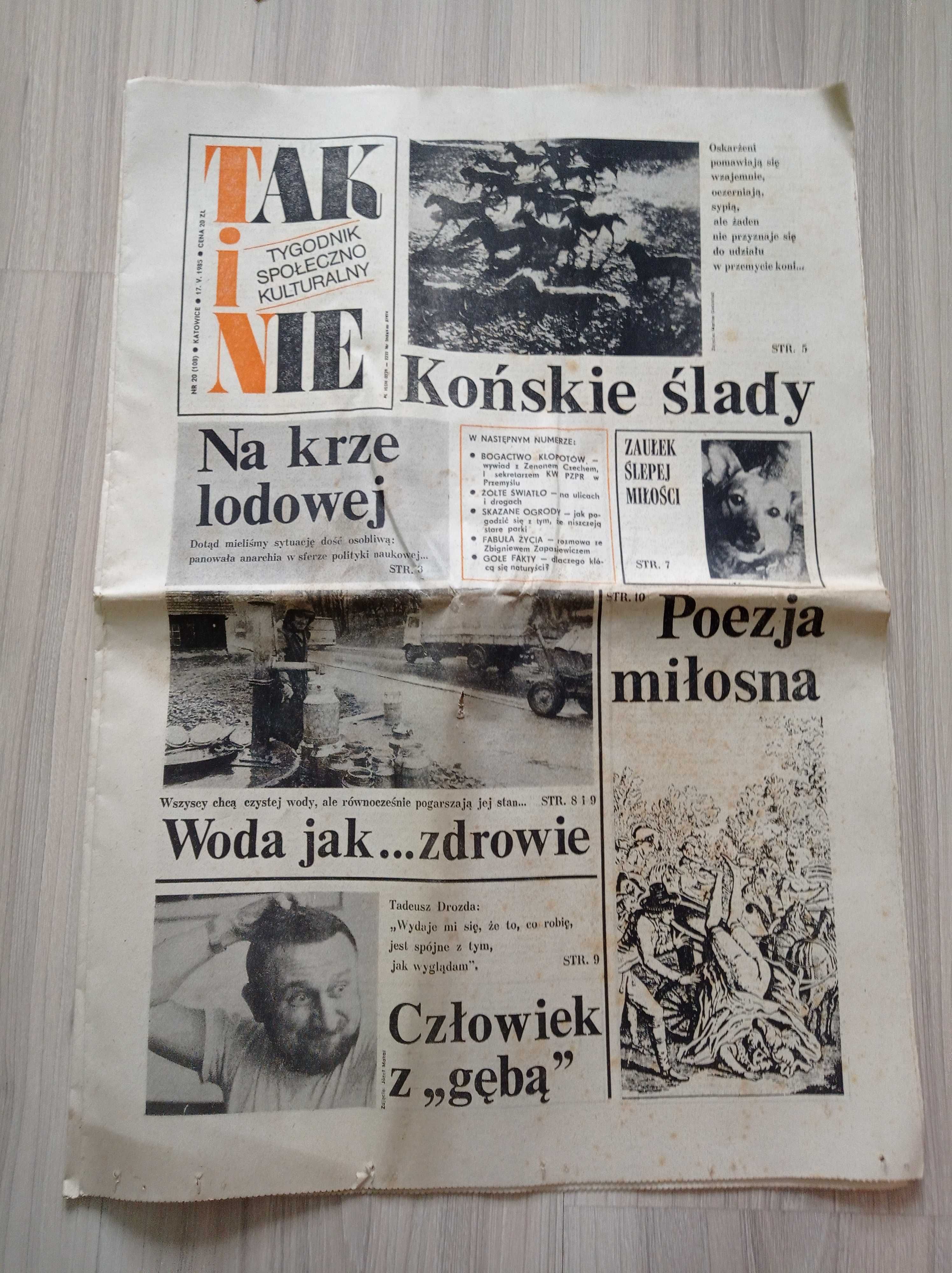 Tak i nie, tygodnik, nr 20/1985, 17 maja 1985
