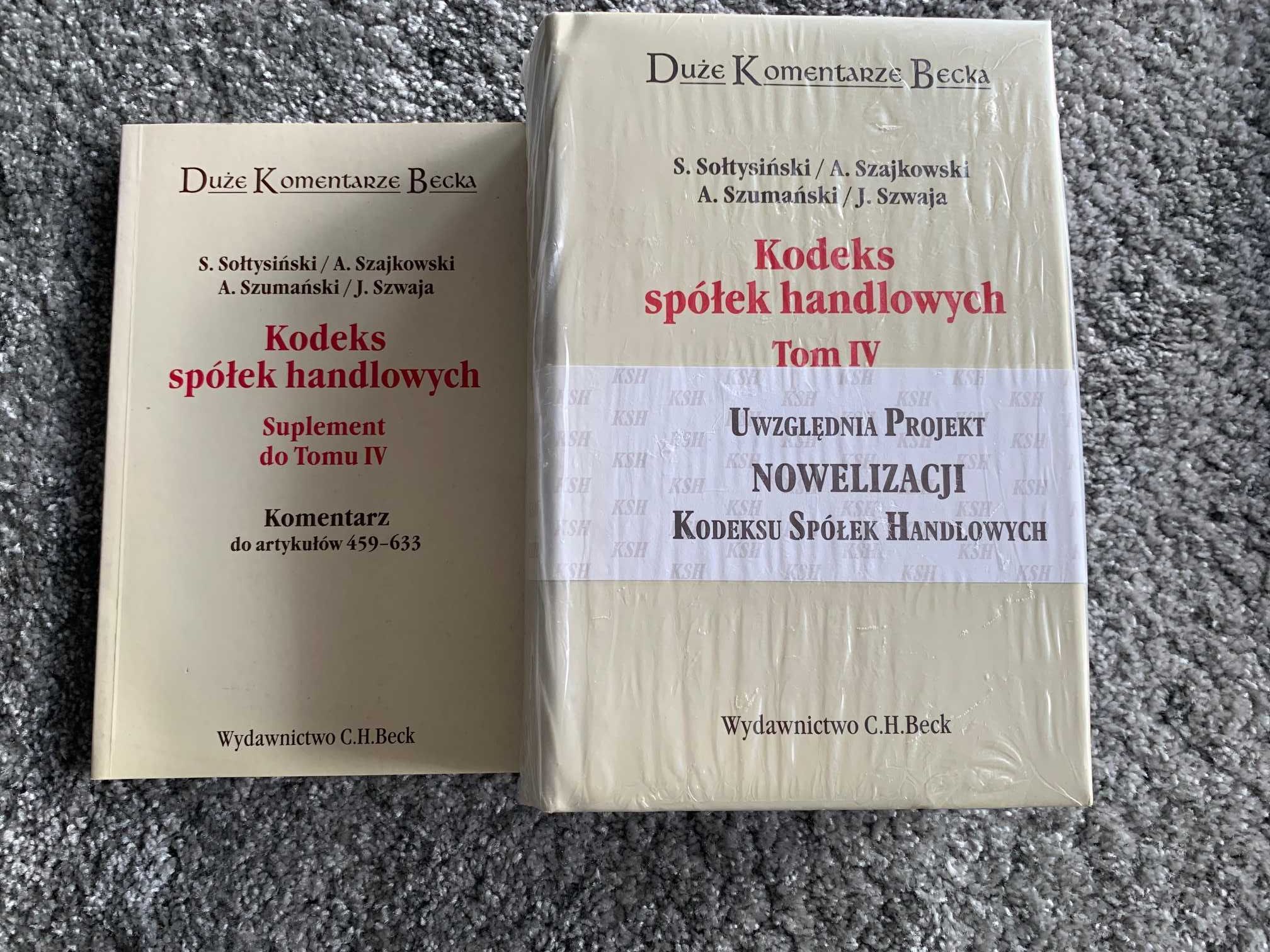 Kodeks Spółek Handlowych Komentarz tom IV Beck