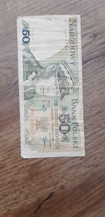 Banknot 50 zł 1988 rok Karol Świerczewski - Seria HN