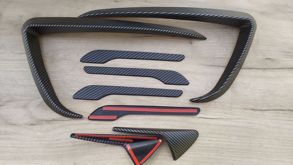 Комплект накладок Тесла модель 3, Y карбон матові тюнінг