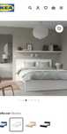 Conjunto Cama MALM ikea com colchao e estrado 1,60/200