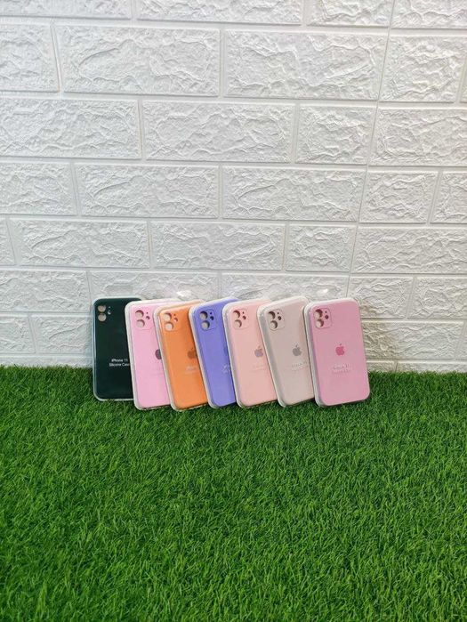 Чехол  чохол квадратный Silicone Case Full на iPhone 11 чехол на айфон