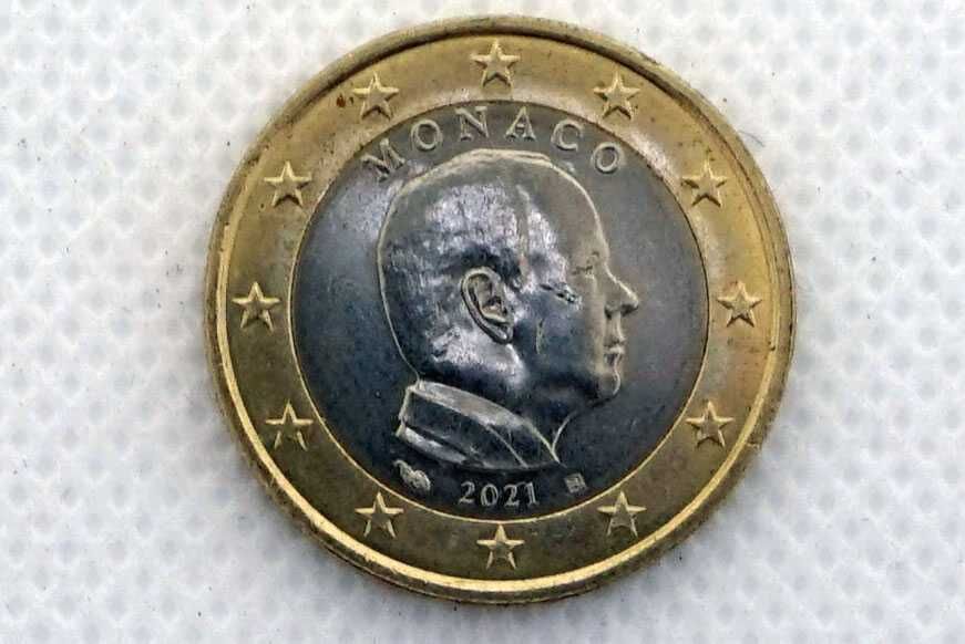 3 Moedas de 1 euro - Mónaco - Anos diferentes