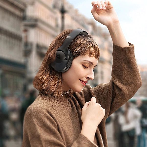 Acefast H4 active noise canceling wireless headset black
