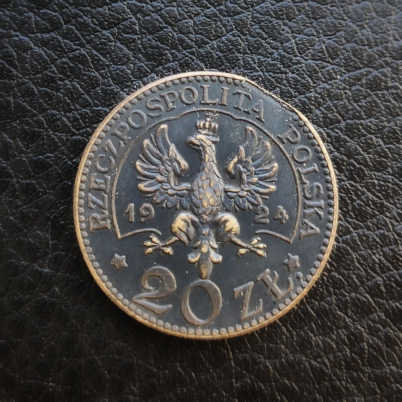 Przedwojene 20 zł z 1924 roku - Próba w brązie - Unikat!