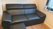 Sofa kanapa 3 os + pufa skóra skórzana Meble Bryłka Monaco Dobrodzień