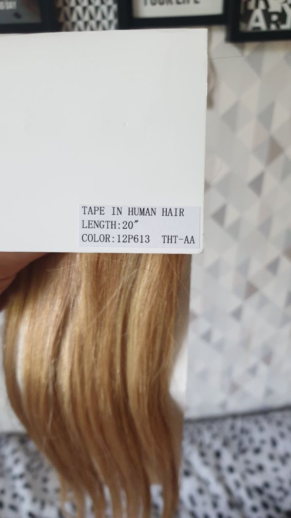 Prawdziwe włosy blond tape in NOWE (kanapki)