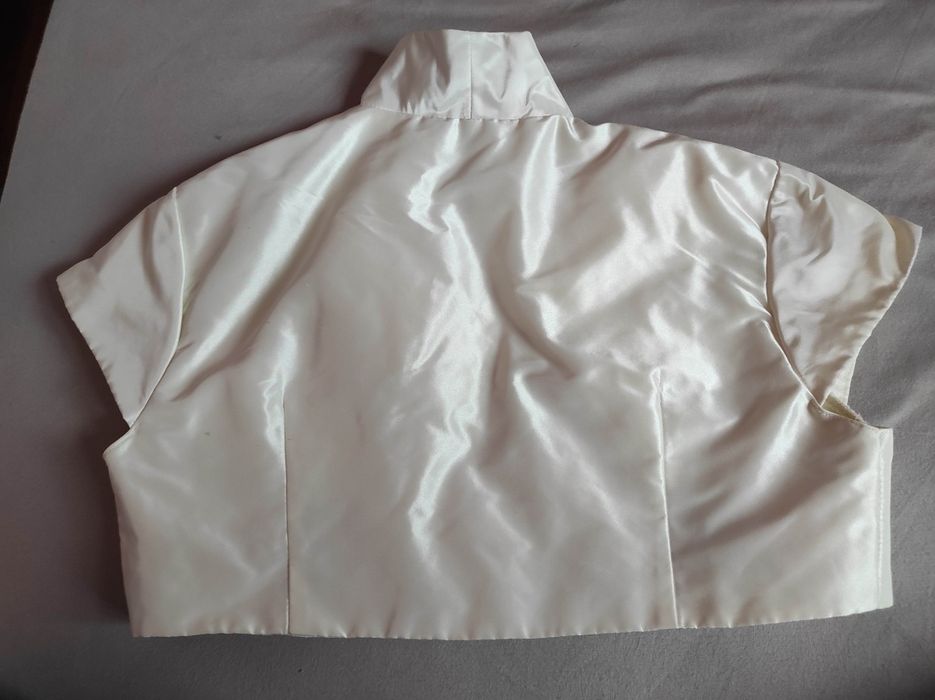 Bolerko ślubne ecru kość słoniowa 38 M