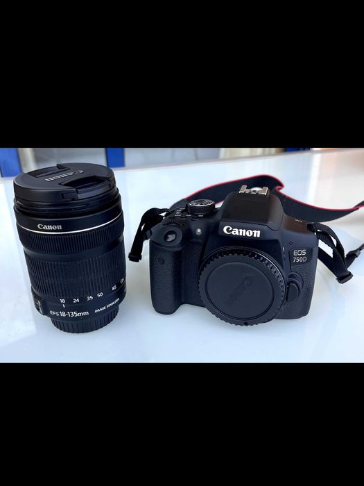 Canon EOS 750D com Objetiva 18-135 mm como nova