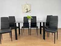 Mesa de jantar + 6 sillas preto - barato