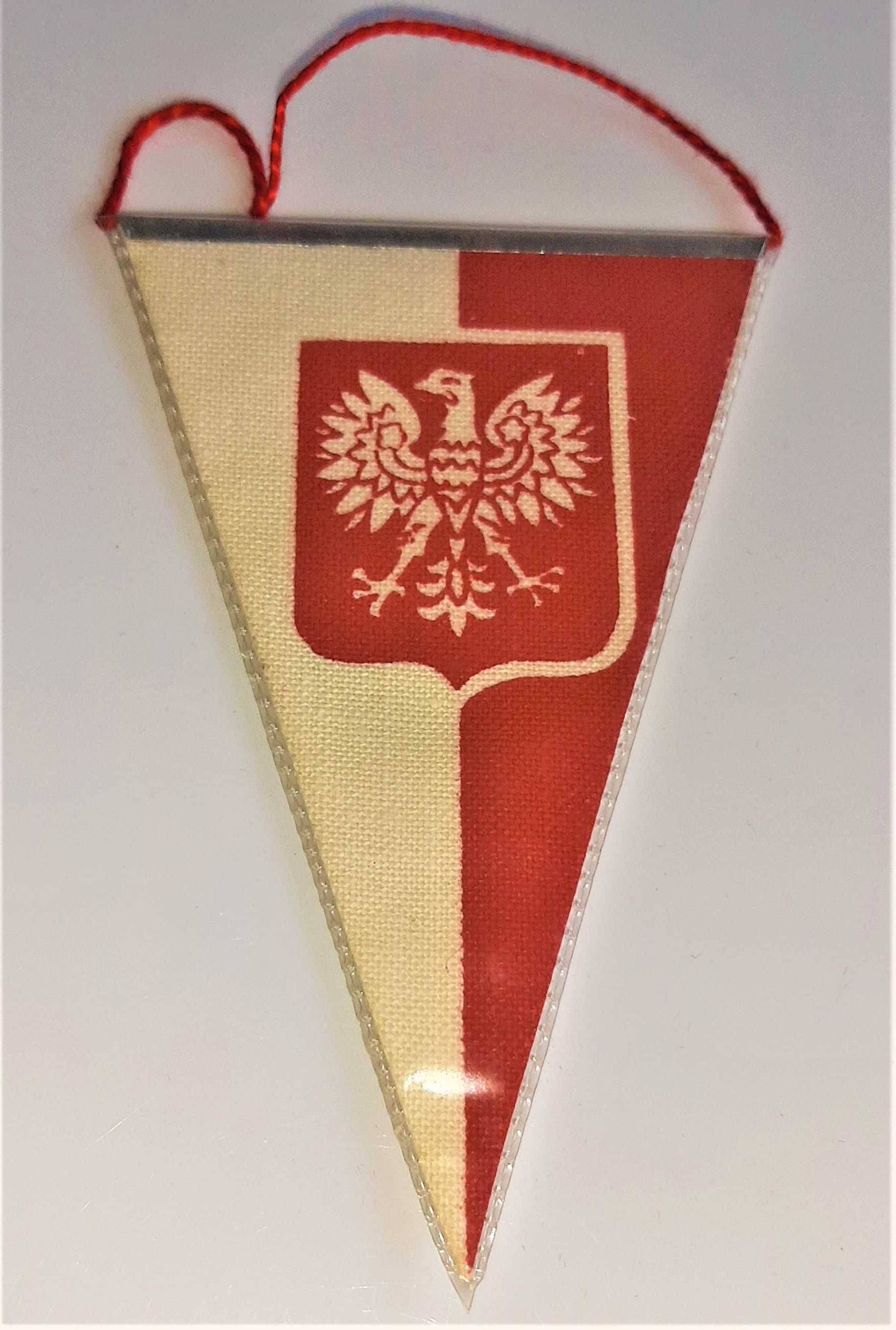 Proporczyk Rzeszów Herb Polska Flaga Orzeł bez korony