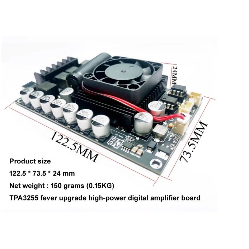 Усилитель мощности, TPA3255 2*315 W. Стерео, цифровой. DC 19-52 V.