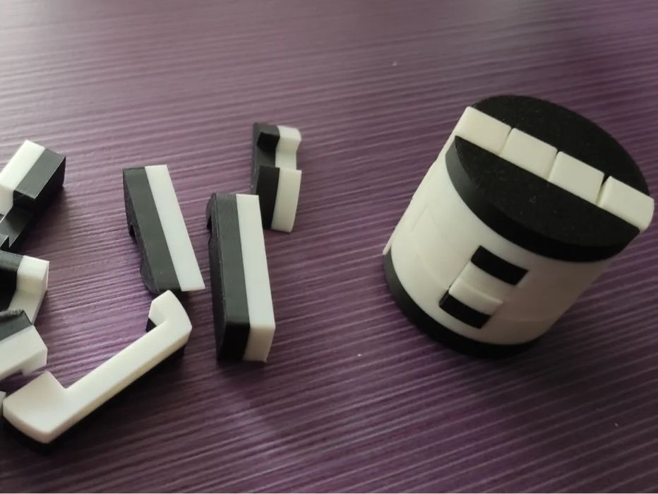 Puzzle 3D Desafio Cilindro (Nível Difícil)