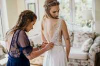 Piękna, elegancka sukienka ślubna marki Vanilla Sposa w rozmiarze XS/S