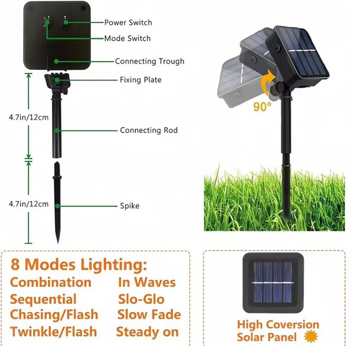 Lampki solarne Led ogrodowe