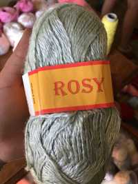 Novelos “Rosy” da Arrancada, verde cinza, 100 gramas