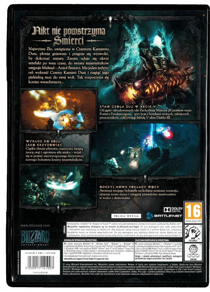 Diablo Iii Reaper Of Souls  Pudełko Pc