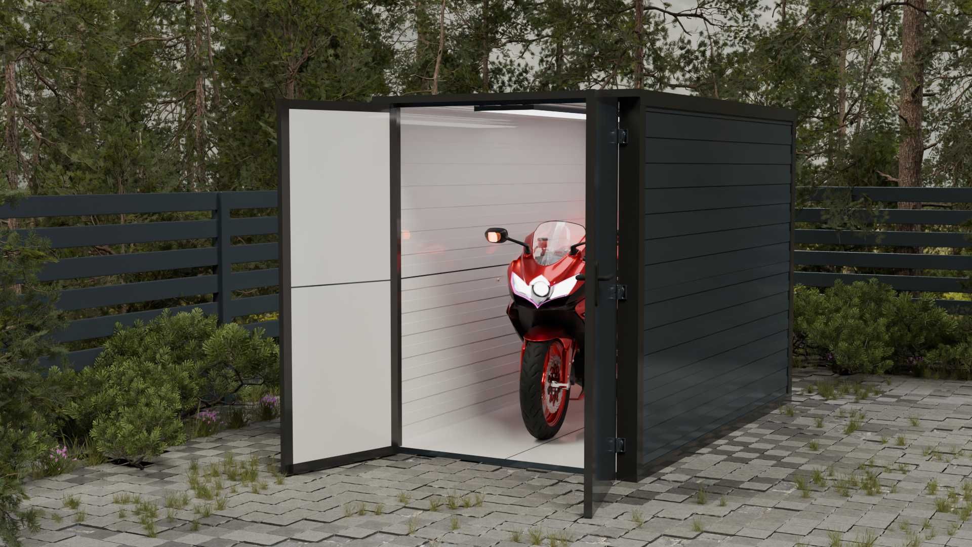 Ocieplany garaż na motor / garaż na rowery / schowek / narzędziownia