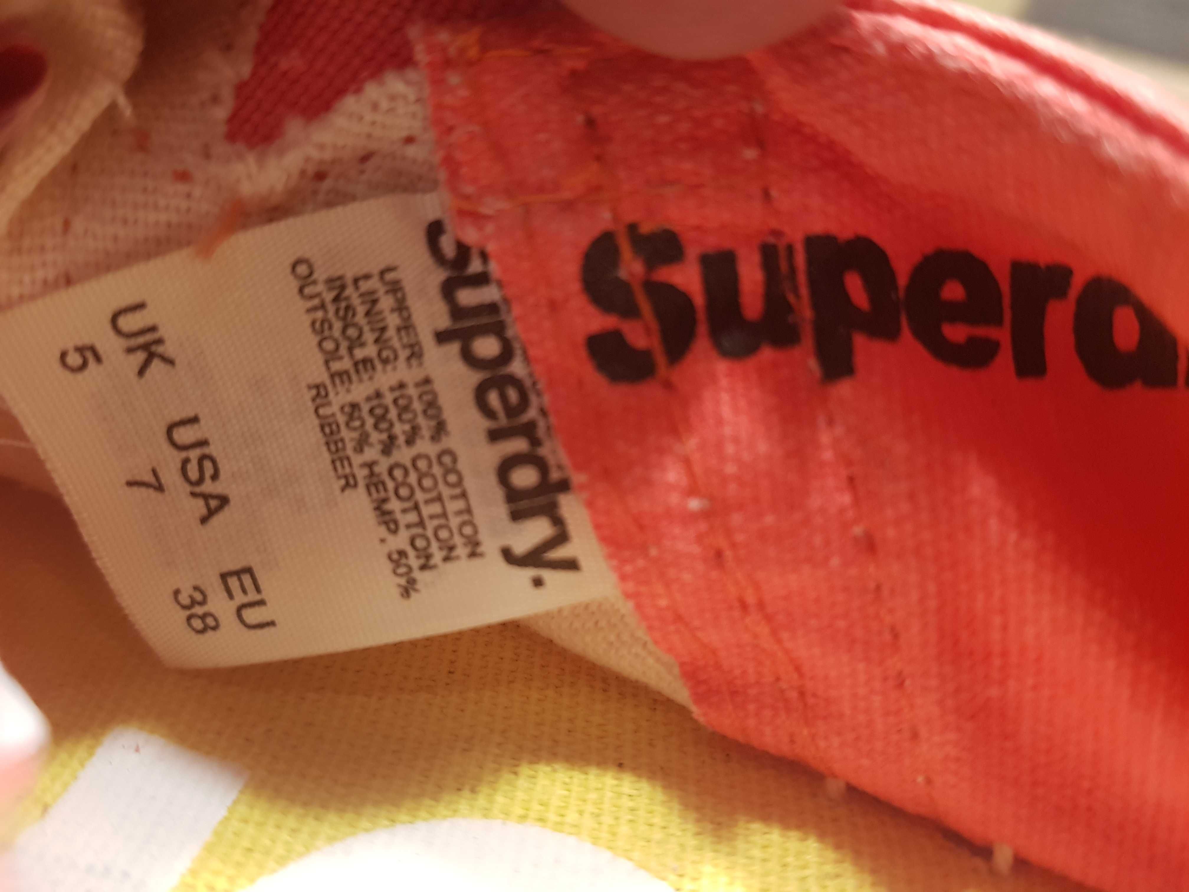 Эспадрильи, мокасины, слипоны superdry размер 38 (24 см.)