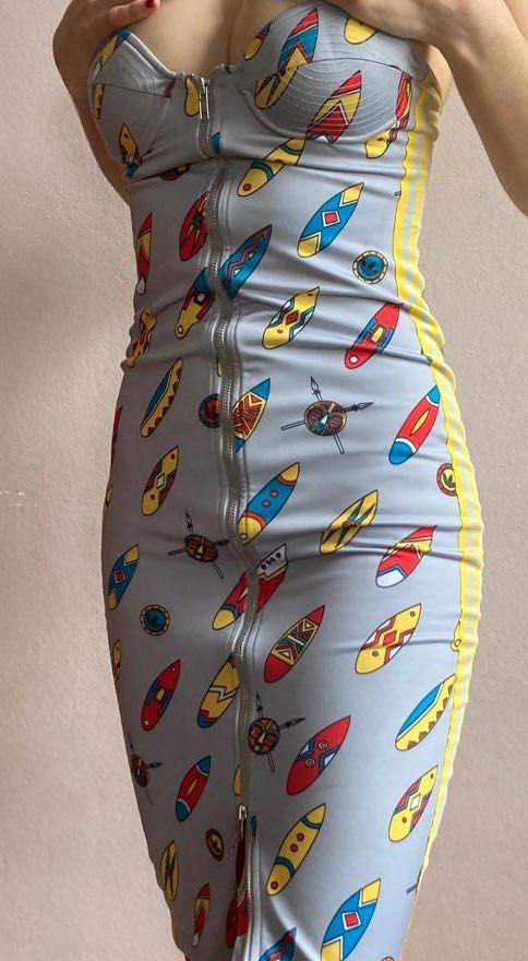 ADIDA Jeremy Scott African Surf sukienka S / M  LIMITED COLLECTION