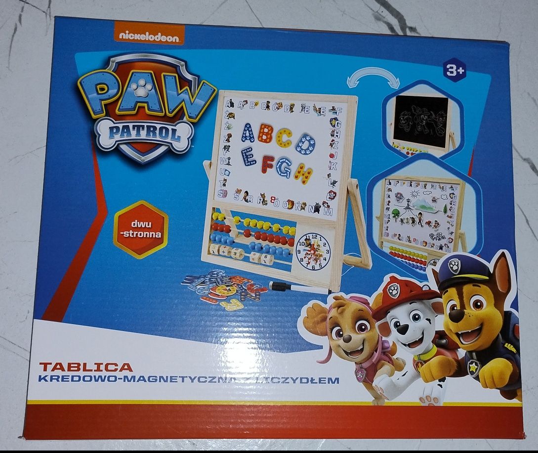 Tablica kredowa magnetyczna Nickelodeon Psi Patrol dwustronna z liczyd