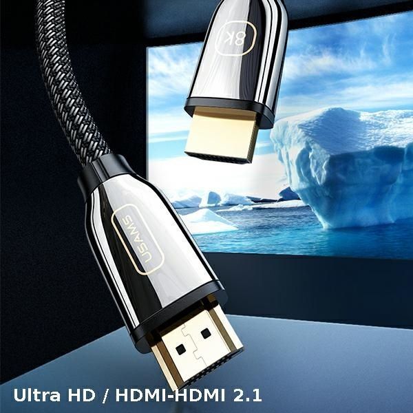 Przewód HDMI Usams U67 8K 2m - 48 Gb/s - HDMI 2.1 Unikalny w 4K-120 Hz