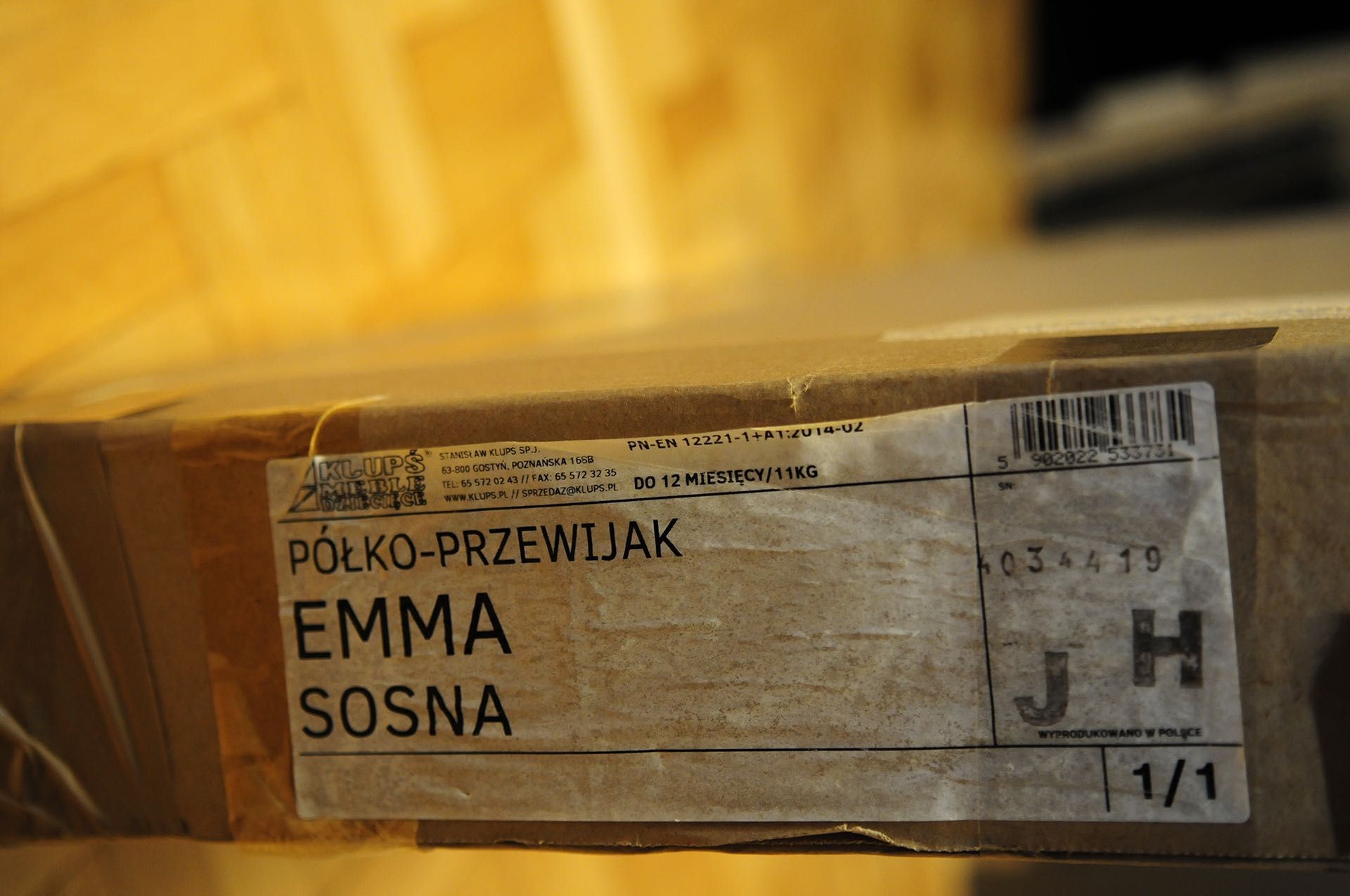 Przewijak Klupś, Emma, półko-przewijak, sosna