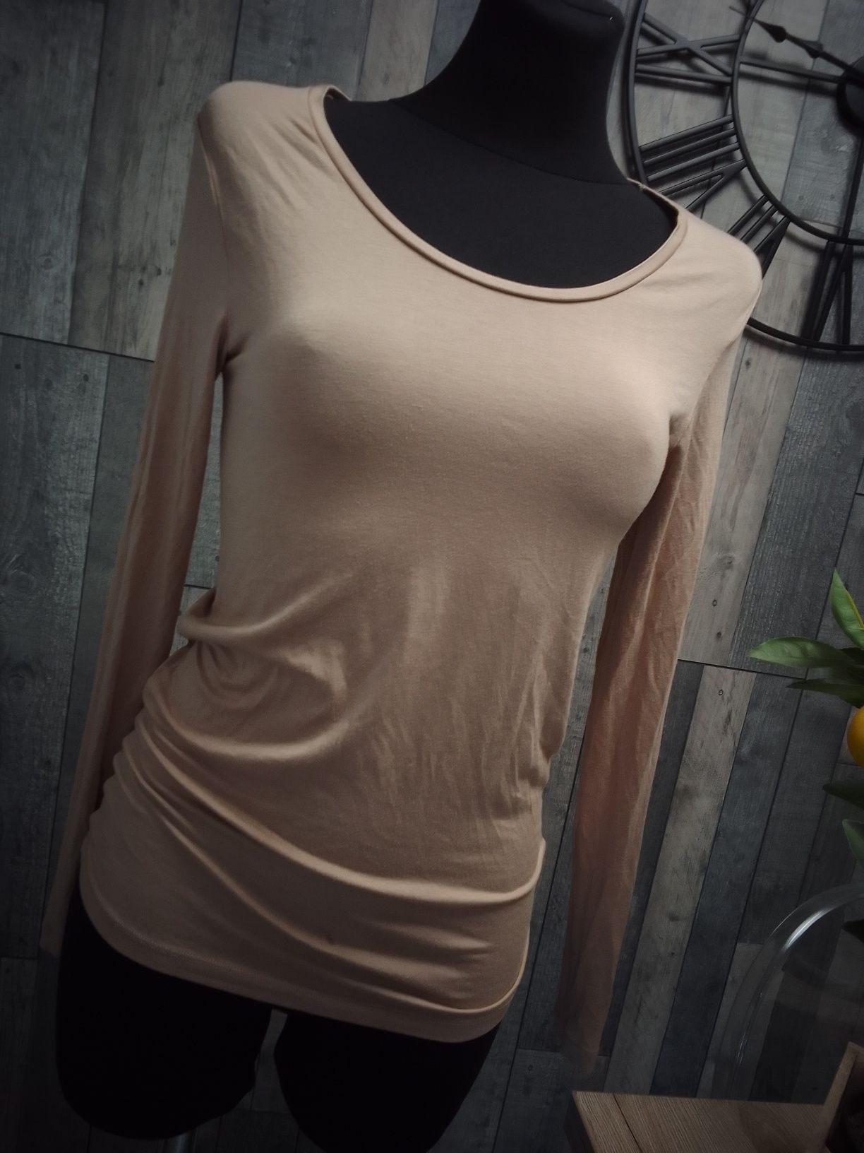 M&S bluzka beżowa basic M