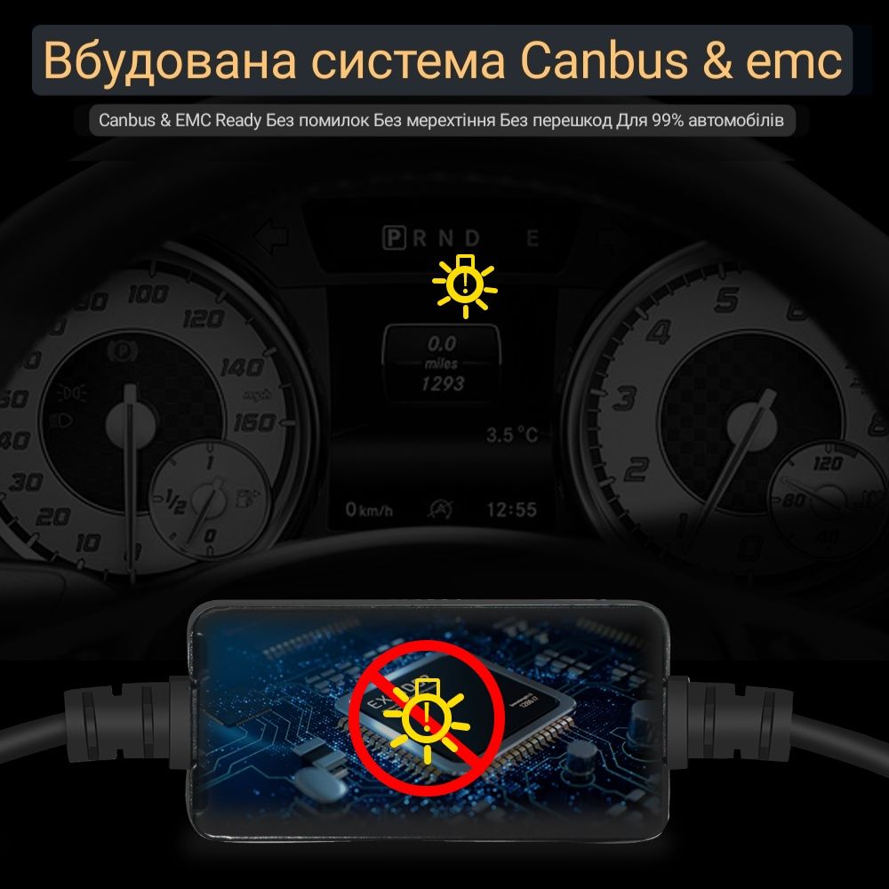 H4 Led автолампи з Canbus (обманки)